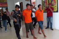 Dua pria yang membunuh Jumiati (38) di Mamuju Tengah, Sulawesi Barat (Sulbar), ditangkap. (Foto: dok. Istimewa)